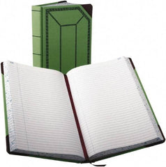 Boorum & Pease - 500 Sheet, 7-5/8 x 12-1/2", Record/Account Book - Green & Red - Makers Industrial Supply