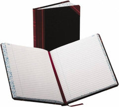 Boorum & Pease - 300 Sheet, 7-5/8 x 9-5/8", Record/Account Book - Black & Red - Makers Industrial Supply