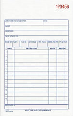 Adams Business Forms - 50 Sheet, 4-3/16 x 7-3/16", Sales Order Book - White - Makers Industrial Supply