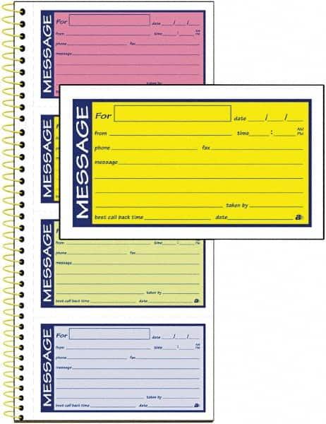 AT-A-GLANCE - 200 Sheet, 5-1/4 x 11", Call Book - Lime - Makers Industrial Supply