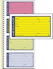 AT-A-GLANCE - 200 Sheet, 5-1/4 x 11", Call Book - Lime - Makers Industrial Supply