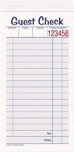 Adams Business Forms - 50 Sheet, 6-7/8 x 3-3/8", Guest Book - White & Canary - Makers Industrial Supply