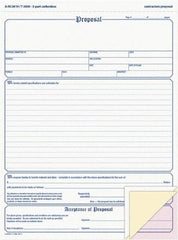 Adams Business Forms - 50 Sheet, 8-1/2 x 11-7/16", Sales Order Book - White, Canary & Pink - Makers Industrial Supply