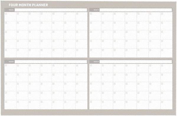 MasterVision - 36 x 48", Wall Calendar - White - Makers Industrial Supply