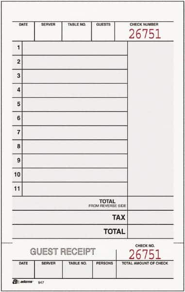 Adams Business Forms - 250 Sheet, 7-1/4 x 4-1/4", Guest Book - White - Makers Industrial Supply