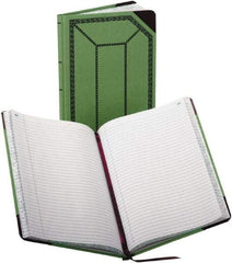 Boorum & Pease - 150 Sheet, 7-5/8 x 12-1/2", Record/Account Book - Green & Red - Makers Industrial Supply