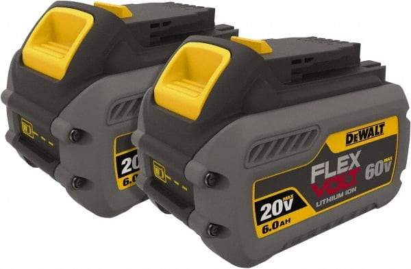 DeWALT - 60 Volt Lithium-Ion Power Tool Battery - 6 Ahr Capacity, 2 hr Charge Time, Series 20/60 FLEXVOLT - Makers Industrial Supply