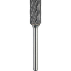 Made in USA - 1/2" Cut Diam, 0.2362" Shank Diam, Cylinder with End Cut Head Aluma Cut Burr - Carbide, 25mm LOC, 70mm OAL - Makers Industrial Supply