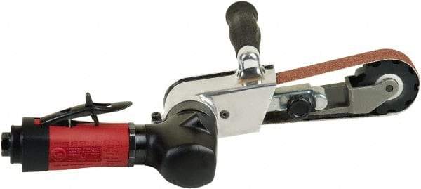 Chicago Pneumatic - 1 x 18 Inch, 22,000 RPM Air Belt Sander - 0.75 Hp, 1/4 Inch Inlet, 7.95 CFM Air Consumption, Rear Exhaust - Makers Industrial Supply