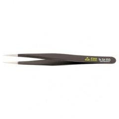 3C SA FINE ROUNDED SHORTER TWEEZERS - Makers Industrial Supply