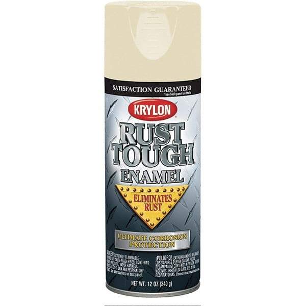 Krylon - Almond (Color), Gloss, Rust Proof Enamel Spray Paint - 25 Sq Ft per Can, 12 oz Container, Use on Wood, Metal - Makers Industrial Supply