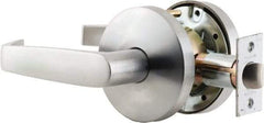 Falcon - Storeroom Lever Lockset for 1-3/8 to 1-7/8" Thick Doors - 2-3/4" Back Set, 6 Pin C Keyway Cylinder, Stainless Steel, Satin Chrome Finish - Makers Industrial Supply