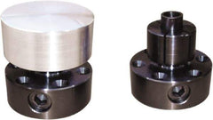 Mitee-Bite - 0.71 to 1.12" Expansion Diam, 4,000 Lb Holding Force, M4 Mounting Screw, M12 Center Screw, Steel ID Expansion Clamps - 1.968" Flange Diam, 3/4" Flange Thickness, 1.55" Mount Hole Diam, 6 Mount Holes, 1.625" Overall Height, 49 Ft/Lb Torque - Makers Industrial Supply