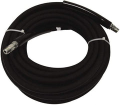 Value Collection - 50' Long, 3/8" Fitting, Male Rigid x Male Swivel Fitting, -40 to 310°F, Synthetic Rubber High Temp & High Pressure Hose - 3/8" Inside x 5/8" Outside Diam, Black, 3,000 psi - Makers Industrial Supply