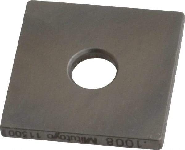 Mitutoyo - 0.1008" Square Steel Gage Block - Accuracy Grade 0, Includes Certificate of Inspection - Makers Industrial Supply