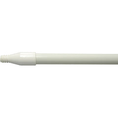 60″ Fiberglass Handle, Threaded, 1″ Diameter, White, Food Service - Makers Industrial Supply