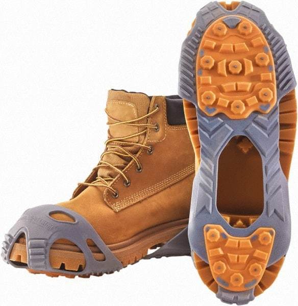 Winter Walking - Size 2XL, (Women's Size XL) Overshoe Cleat - Tungsten Carbide Stud Traction, Gray - Makers Industrial Supply