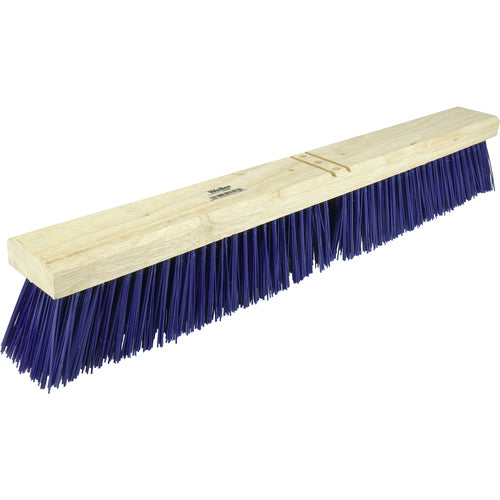 24″ Contractor Garage Broom, Stiff Blue Polypropylene Fill, Includes Brace - Makers Industrial Supply