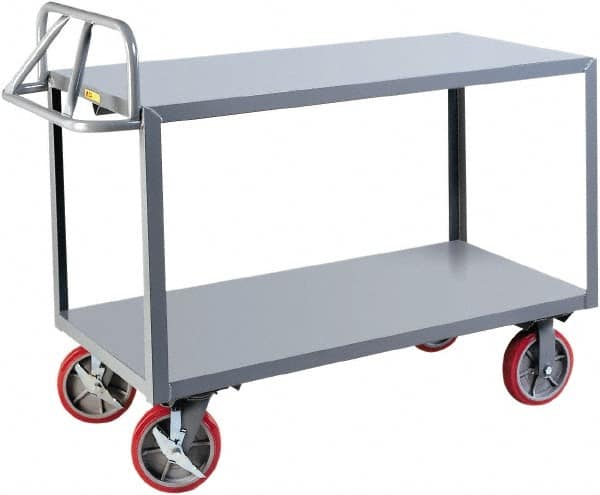 Little Giant - 3,600 Lb Capacity, 30" Wide x 65-1/2" Long x 42" High Shelf Cart - 2 Shelf, Steel - Makers Industrial Supply