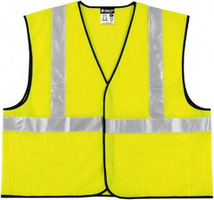 MCR Safety - Size 3XL Flame Resistant/Retardant Lime Solid General Purpose Vest - 27.4" Chest, ANSI 107-2015, Hook & Loop Closure, 3 Pockets, Polyester - Makers Industrial Supply