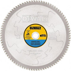 DeWALT - 14" Diam, 1" Arbor Hole Diam, 90 Tooth Wet & Dry Cut Saw Blade - Carbide-Tipped, Standard Round Arbor - Makers Industrial Supply