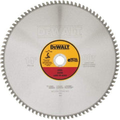 DeWALT - 14" Diam, 1" Arbor Hole Diam, 90 Tooth Wet & Dry Cut Saw Blade - Carbide-Tipped, Standard Round Arbor - Makers Industrial Supply