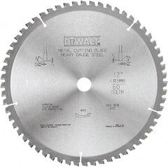 DeWALT - 12" Diam, 1" Arbor Hole Diam, 60 Tooth Wet & Dry Cut Saw Blade - Carbide-Tipped, Standard Round Arbor - Makers Industrial Supply