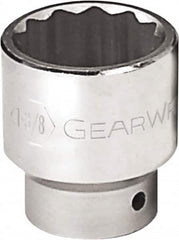 GearWrench - 2", 3/4" Drive, Standard Hand Socket - 12 Points, 2-13/16" OAL, Alloy Steel, Chrome Finish - Makers Industrial Supply