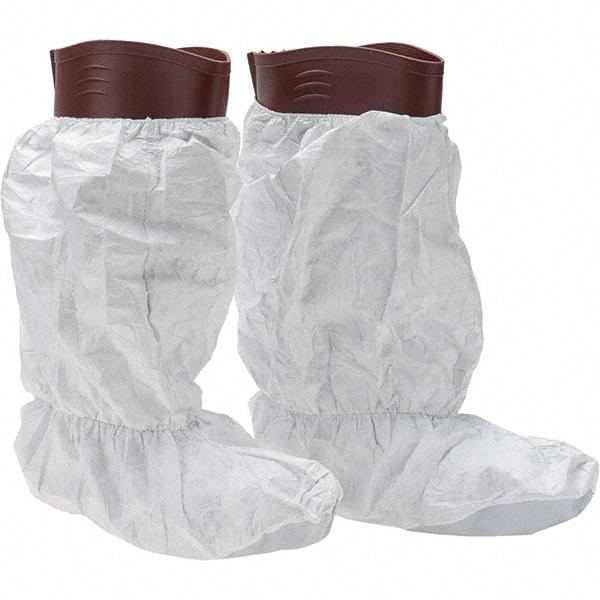 Dupont - Size XL, Tyvek IsoClean, PVC Boot Cover - White, Non-Chemical Resistant - Makers Industrial Supply