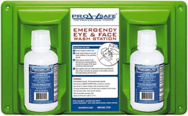 PRO-SAFE - 16 oz, Disposable Eyewash Double Station - Approved by FDA - Makers Industrial Supply