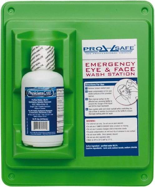 PRO-SAFE - 16 oz, Disposable Eyewash Single Station - Approved by FDA - Makers Industrial Supply