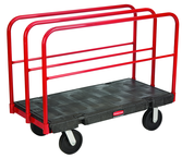 Sheet & Panel Truck 24 x 48 - Removable 27" high vertical frames - Duramold™ -- 2 fixed, 2 swivel casters - Makers Industrial Supply