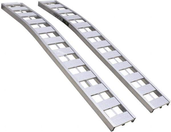 Erickson Manufacturing - 90" Long x 12" Wide, 3,000 Lb Capacity, Arched Truck Ramp - Aluminum, For All Vehicles - Makers Industrial Supply