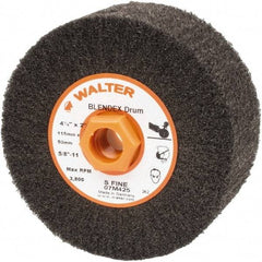 WALTER Surface Technologies - 4-1/2" Diam Aluminum Oxide Unmounted Flap Wheel - 5/8" Hole, 5/8-11 Thread, 2" Wide, Nonwoven, Very Fine Grade, 3,800 Max RPM - Makers Industrial Supply