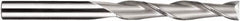 SGS - 3/8", 1-3/4" LOC, 3/8" Shank Diam, 4" OAL, 2 Flute, Solid Carbide Square End Mill - Single End, TiN Finish, Spiral Flute, 30° Helix, Centercutting, Right Hand Cut, Right Hand Flute, Series 3EL - Makers Industrial Supply