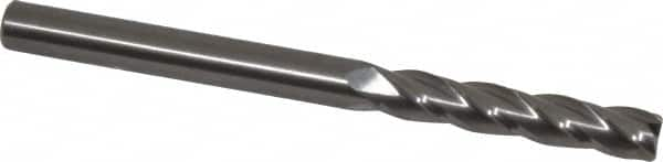 OSG - 8mm, 41mm LOC, 8mm Shank Diam, 100mm OAL, 4 Flute, Solid Carbide Square End Mill - Single End, Uncoated, Spiral Flute, 30° Helix, Centercutting, Right Hand Cut, Right Hand Flute, Series 484 - Makers Industrial Supply