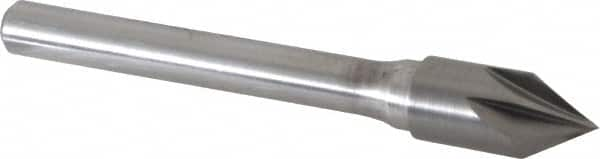 Keo - 3/8" Head Diam, 1/4" Shank Diam, 6 Flute 60° Solid Carbide Countersink - Makers Industrial Supply