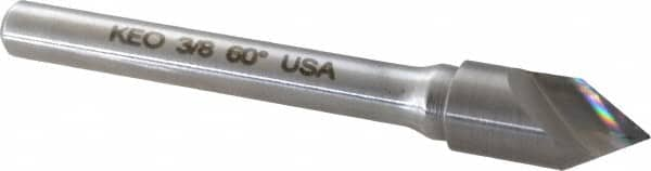 Keo - 3/8" Head Diam, 1/4" Shank Diam, 1 Flute 60° Solid Carbide Countersink - Makers Industrial Supply