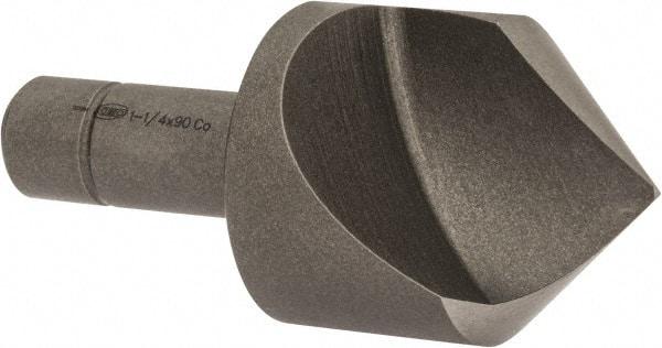 Keo - 1-1/4" Head Diam, 1/2" Shank Diam, 1 Flute 90° Cobalt Countersink - Bright Finish, 3" OAL, Single End - Makers Industrial Supply