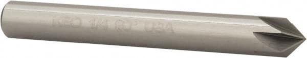 Keo - 1/4" Head Diam, 1/4" Shank Diam, 6 Flute 90° Solid Carbide Countersink - Makers Industrial Supply