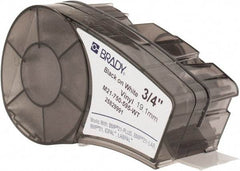 Brady - 252" Long, Black on White Vinyl Label Tape - For BMP21 Plus Portable Label Printer, LABPAL Handheld Label Maker, IDPAL Handheld Label Maker - Makers Industrial Supply