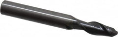 OSG - 9/32" Diam, 3/4" LOC, 2 Flute Solid Carbide Ball End Mill - TiAlN Finish, Single End, 2-1/2" OAL, 5/16" Shank Diam, Spiral Flute - Makers Industrial Supply