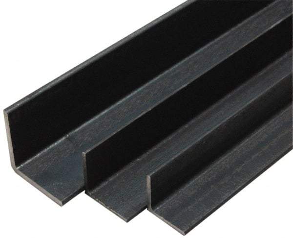 Made in USA - Low Carbon Steel, 1/8 Inch Thick Wall, Angle Iron - 2 Inch Wide x 2 Inch High x 80 Inch Long - Makers Industrial Supply