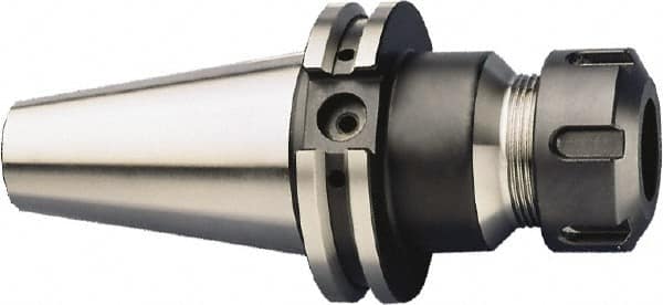 HAIMER - 0.5mm to 10mm Capacity, 70mm Projection, CAT50 Taper Shank, ER16 Collet Chuck - 0.0001" TIR, Through-Spindle - Exact Industrial Supply