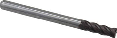 OSG - 1/8", 4 Flute, Single End, Solid Carbide, 0.01" Corner Radius End Mill - 1-1/2" OAL, Right Hand Flute, 3/8" LOC, Right Hand Cut - Makers Industrial Supply