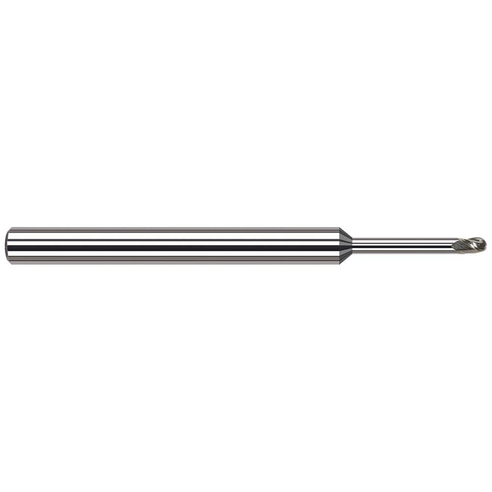 Harvey Tool - 1/8" Diam, 3/16" LOC, 3 Flute Solid Carbide Ball End Mill - Exact Industrial Supply