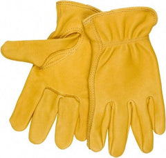 MCR Safety - Size S Deerskin General Protection Work Gloves - For Work & Driver, Uncoated, Slip-On Cuff, Natural, Paired - Makers Industrial Supply