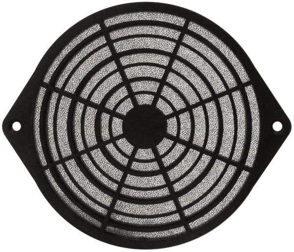 Made in USA - 162mm High x 162mm Wide x 7.9mm Deep, Tube Axial Fan Air Filter Assembly - 93% Capture Efficiency, Polyurethane Foam Media, 175°F Max, 45 Pores per Inch, Use with 162mm Round Tube Axial Fans - Makers Industrial Supply