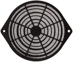 Made in USA - 162mm High x 162mm Wide x 7.9mm Deep, Tube Axial Fan Air Filter Assembly - 93% Capture Efficiency, Polyurethane Foam Media, 175°F Max, 45 Pores per Inch, Use with 162mm Round Tube Axial Fans - Makers Industrial Supply