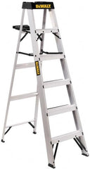 DeWALT - 7 Steps, 8' High, Type IA Rating, Aluminum Step Ladder - 300 Lb Capacity, 24-5/8" Base Width - Makers Industrial Supply